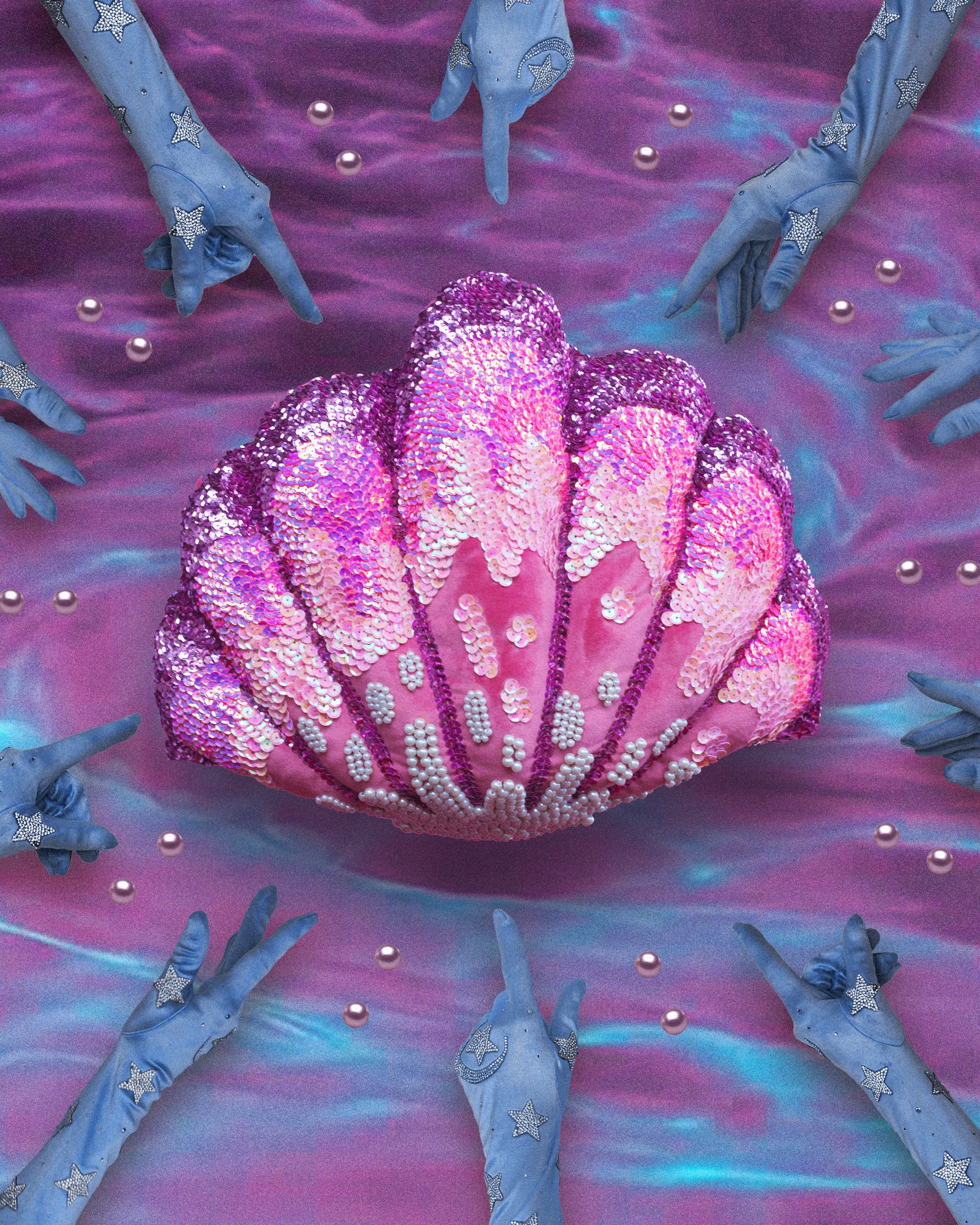 Siren's Shell Cushion (Pink)