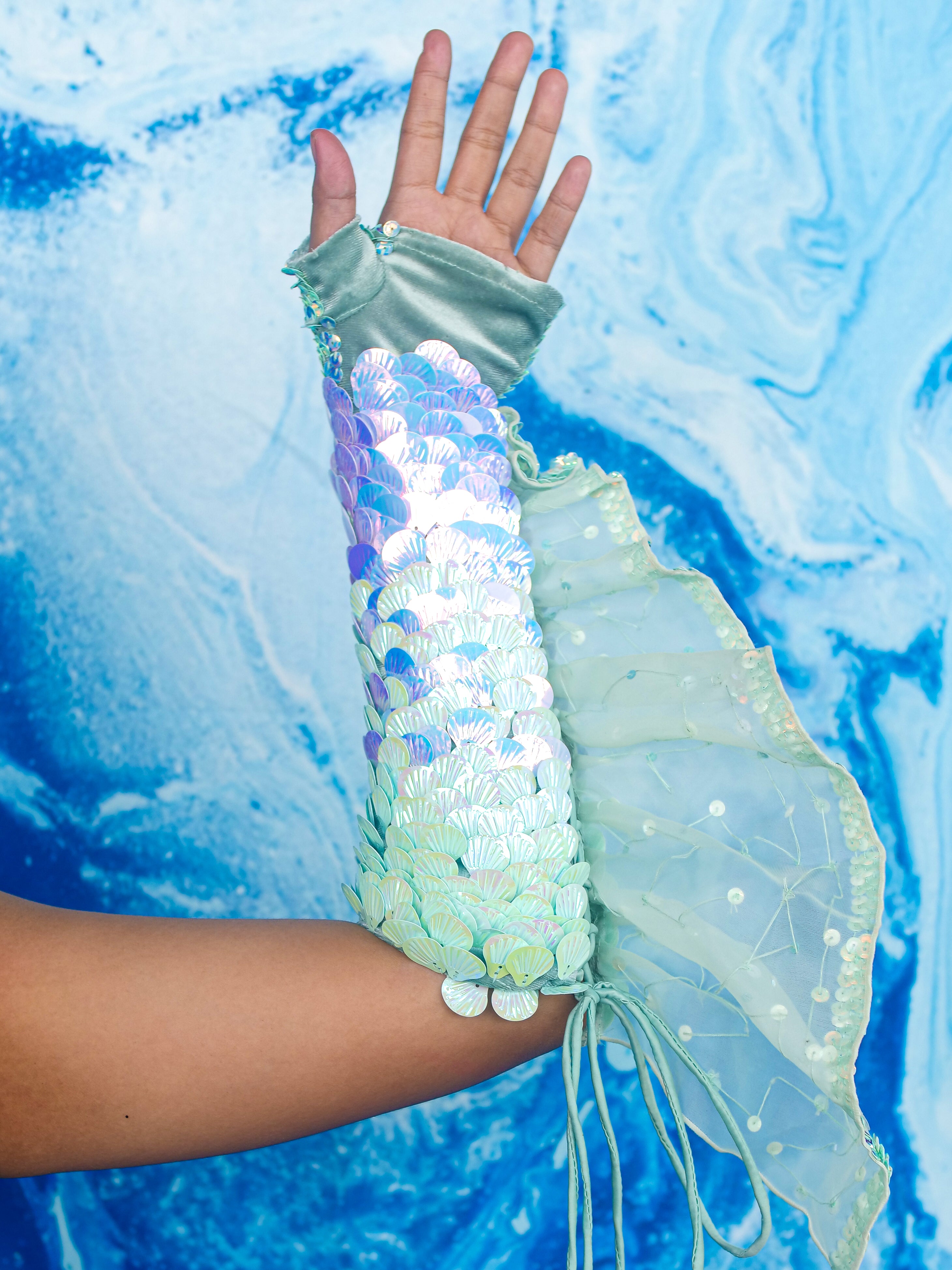 mermaid handschuhe Sungai Mermaid Frill Gloves – Jackalope Land