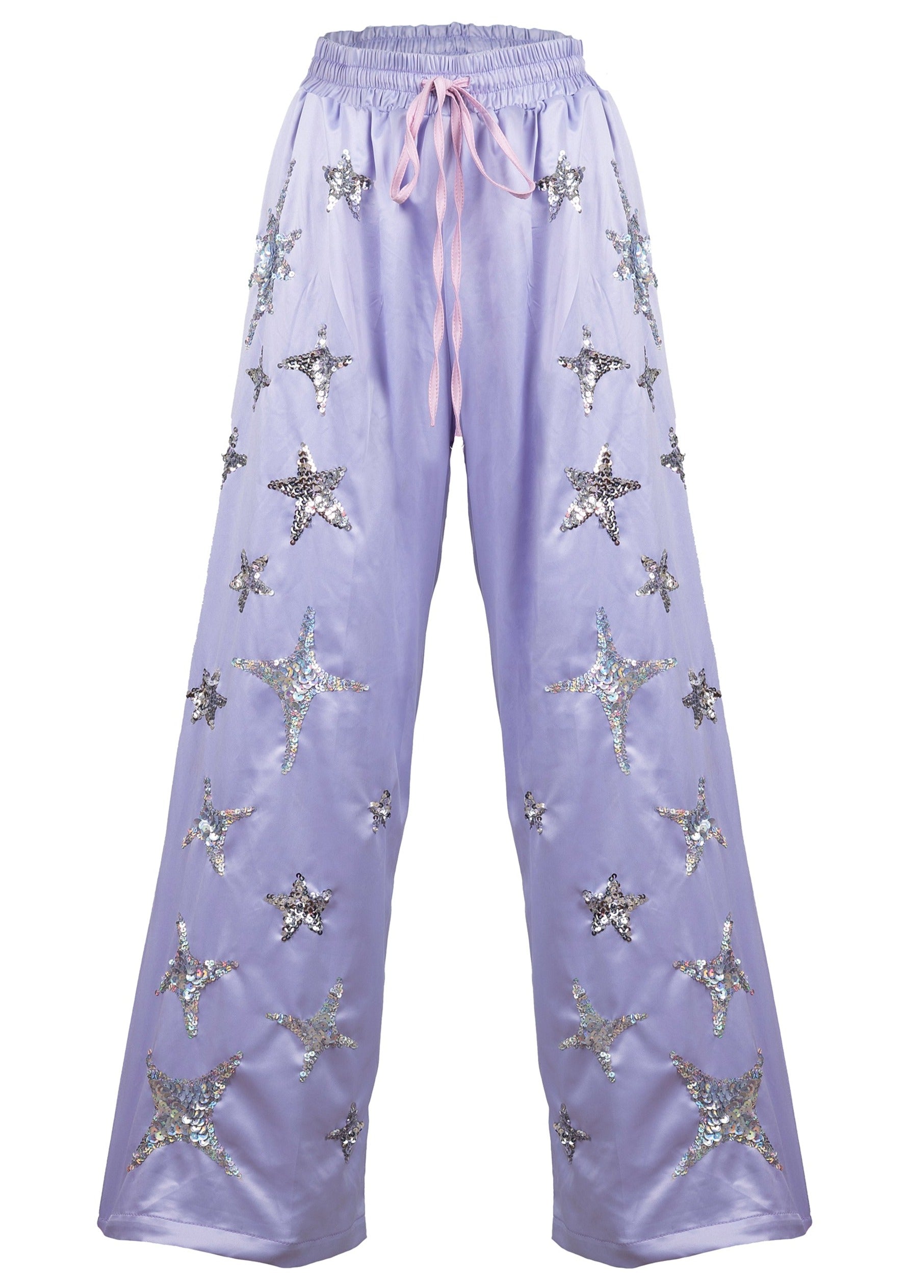 Lilac Stardust Silky Lounge Pants