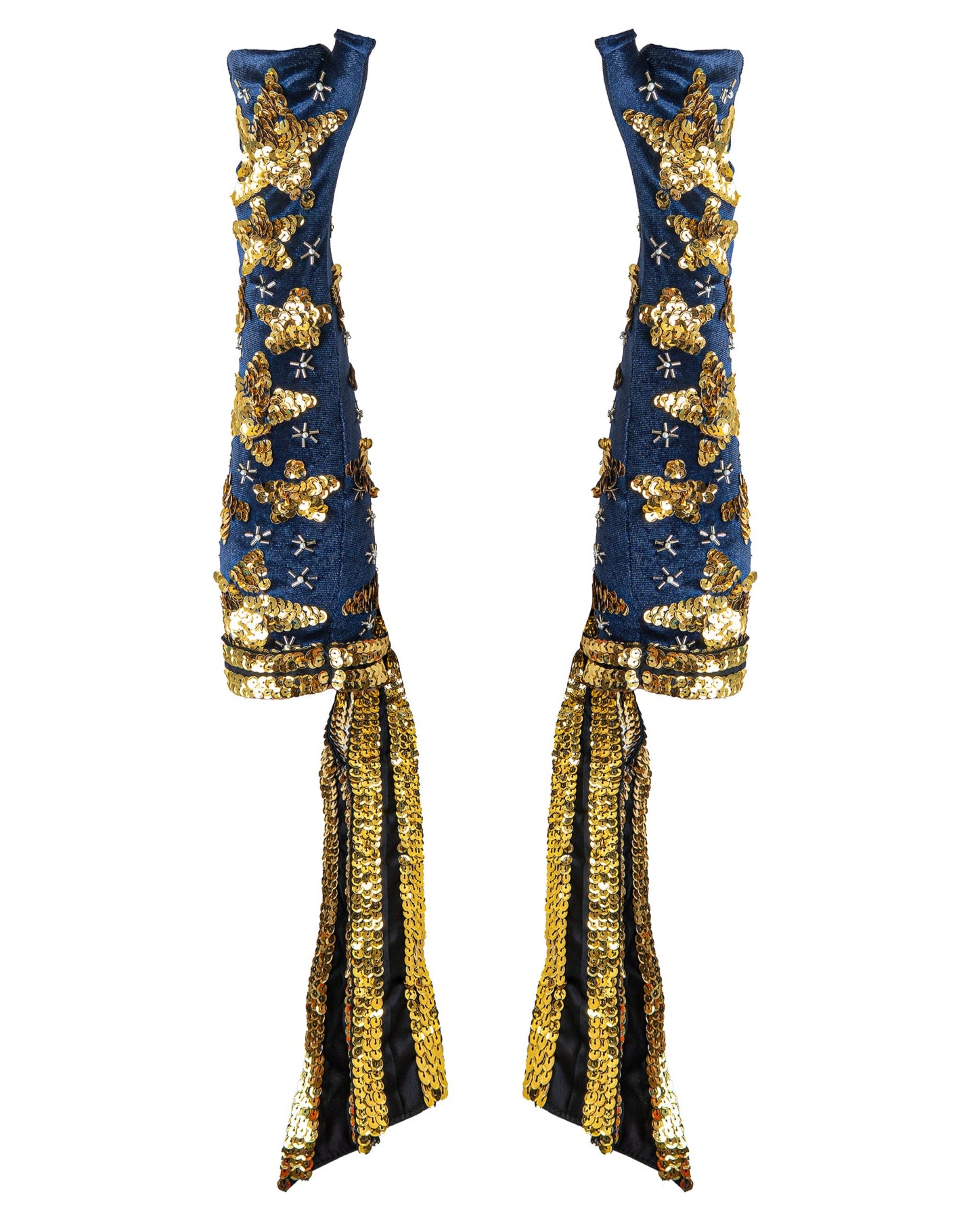 Velveteen Stardust Ribbon Gloves