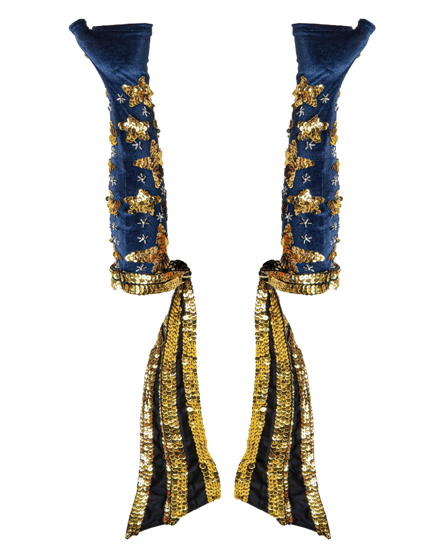 Velveteen Stardust Ribbon Gloves