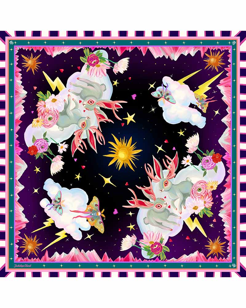 The Celestial Night Jackalope Scarf