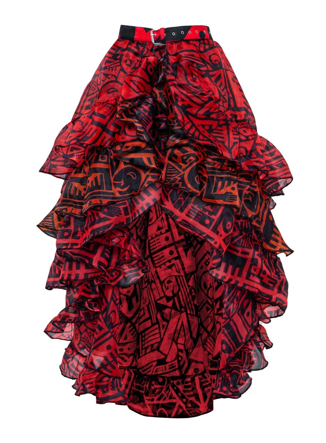 Jackalopeland X Bam-Bam Party Skirt Red