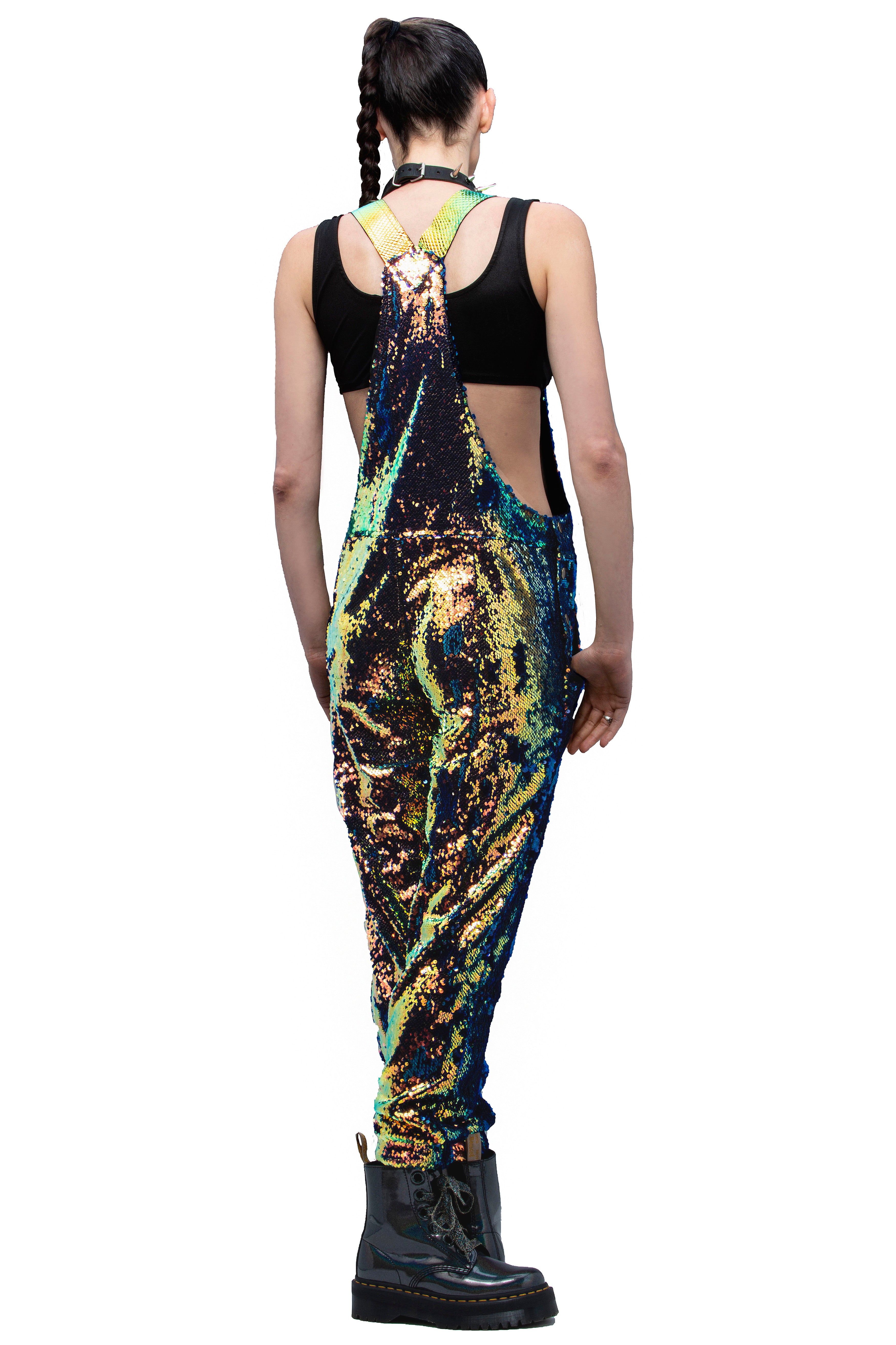 Dragon Embers Jogger Sequin Overalls