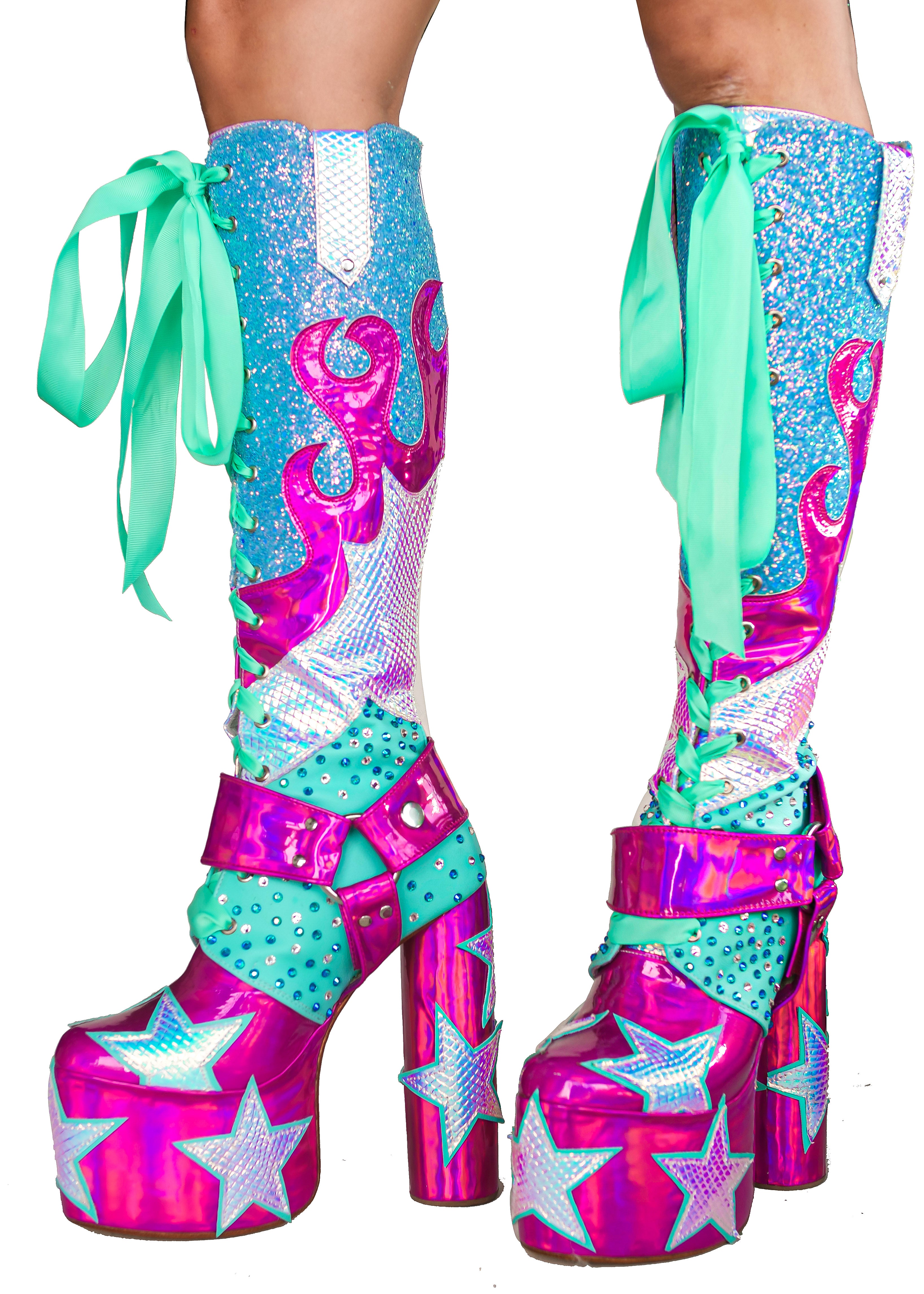 The Cosmic Kidd Platform Cowgirl Boots